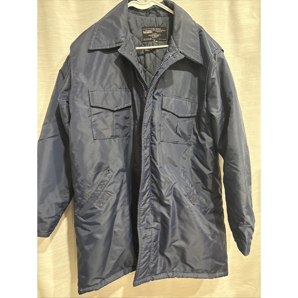 Evin Telescopic Sleeve Coat Mens Size 42 Blue Insulated Winter Jacket EUC